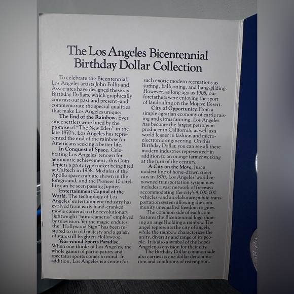 1981 Los Angeles Bicentennial Birthday Dollars Collection 6 Coin Set - Picture 6 of 16